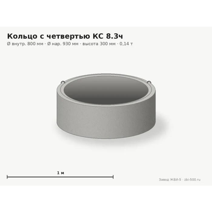 Кольцо с четвертью КС 8.3ч